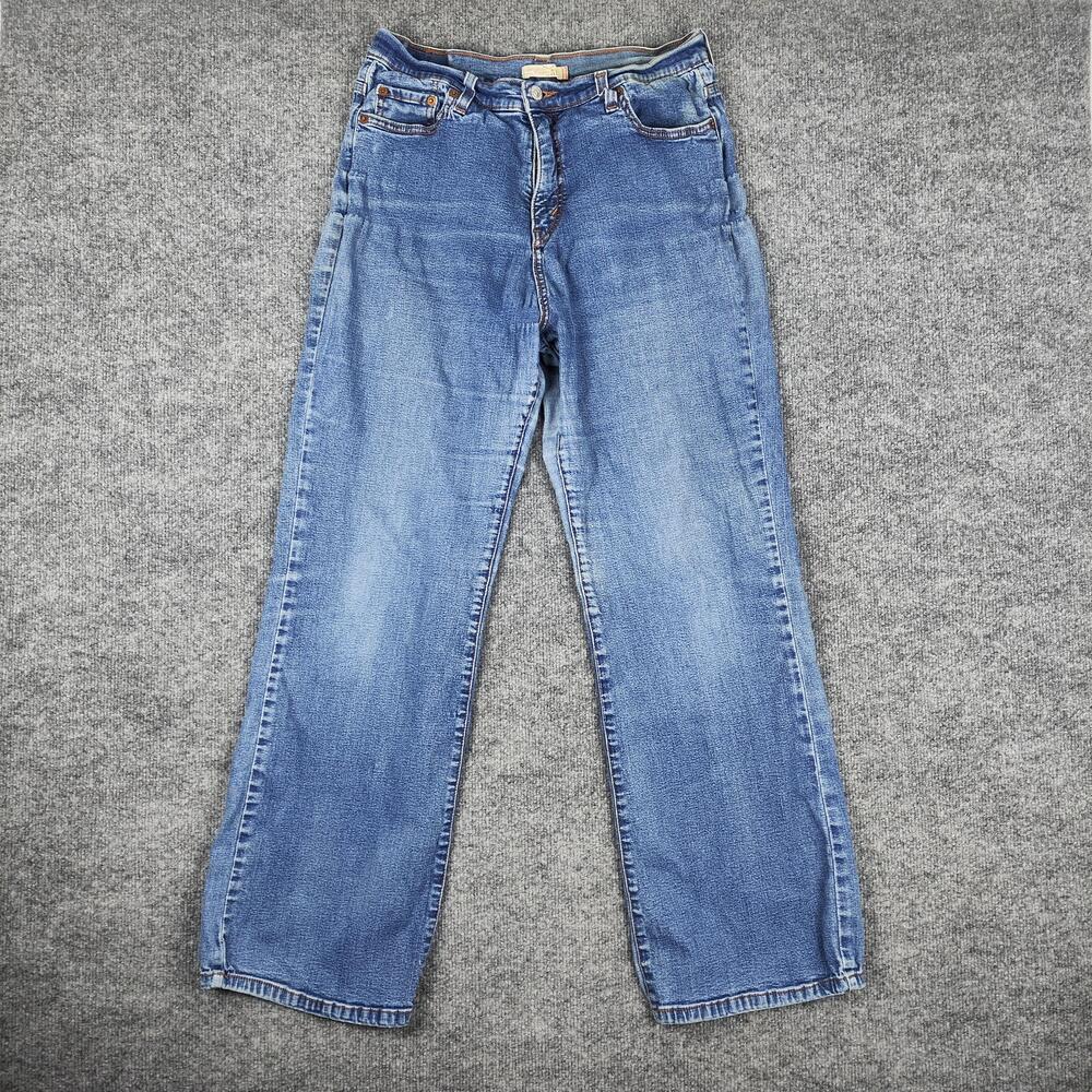 Levis 512 Bootcut Jeans Juniors 14M Blue Medium Wash Mid Rise Slim Stretch Denim